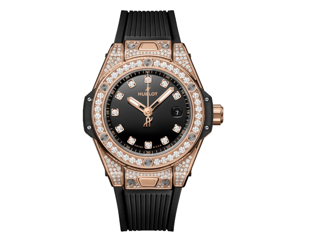 Big Bang One Click 33 King Gold Pave Hublot watch Zegg Watches Jewellery